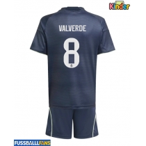 Real Madrid Federico Valverde #8 Auswärts Trikotsatz Kinder 2025-26 Kurzarm (+ Kurze Hosen)